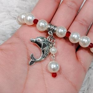 Dolphin Charm Stretch Bracelet